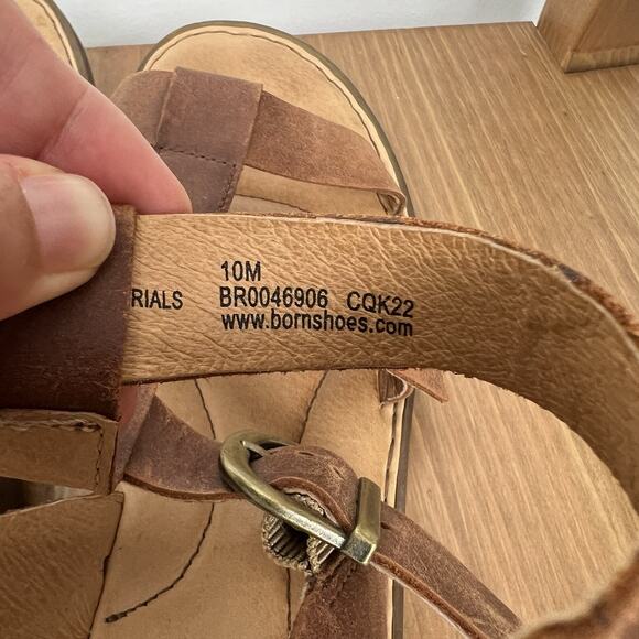 Born Haidee 10M Comfort Leather Gladiator Boho Dad Sandals Camel‎ Brown - Picture 6 of 7